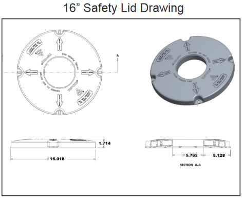 16" Tuf-Tite Internal Safety Lid
