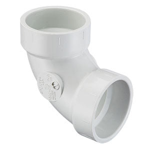 PVC DWV 90 Degree 1/4 Bend Elbow, Hub